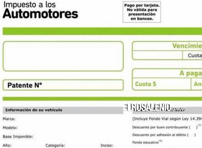 No imprimirían más boletas papel para el Inmobiliario y Automotor No imprimirían más boletas papel para el Inmobiliario y Automotor