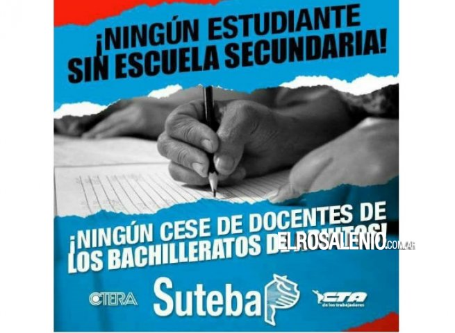Preocupación de SUTEBA por continuidad de bachilleratos de adultos Preocupación de SUTEBA por continuidad de bachilleratos de adultos