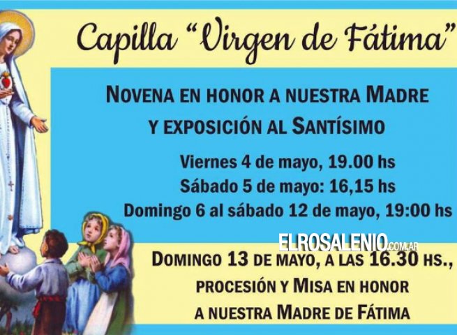 Villa Arias celebra la festividad de la Virgen de Fátima Villa Arias celebra la festividad de la Virgen de Fátima