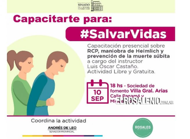 Capacitarse en RCP y Heimlich para poder salvar vidas Capacitarse en RCP y Heimlich para poder salvar vidas