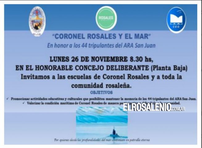 Alumnos secundarios rinden homenaje al ARA San Juan Alumnos secundarios rinden homenaje al ARA San Juan