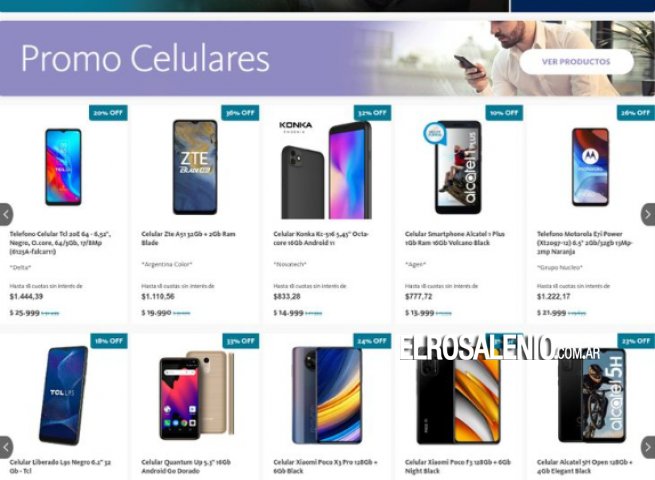 Lanzan promoción en celulares con hasta un 30% de descuento y 18 cuotas