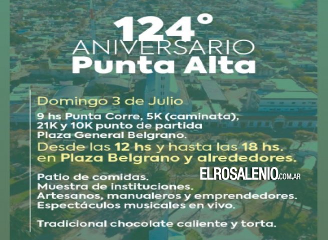 Expectativas por los festejos del 124 aniversario de Punta Alta 