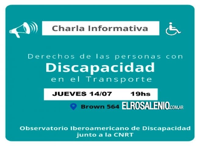 Invitan este jueves al Taller sobre Derechos de Personas con Discapacidad