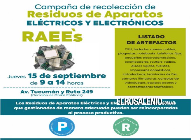 Nueva campaña de recepción de aparatos eléctricos y electrónicos