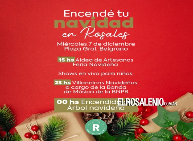 Mañana tendrá lugar Encendé tu Navidad en Rosales en Plaza Belgrano