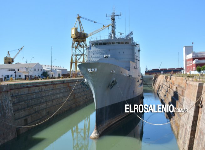 El buque logístico ARA “Patagonia” ingresó a dique de carena