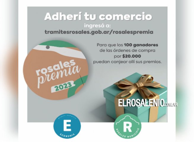 Se convoca a comercios locales a adherirse a la Edición 2023 de “Rosales Premia” 