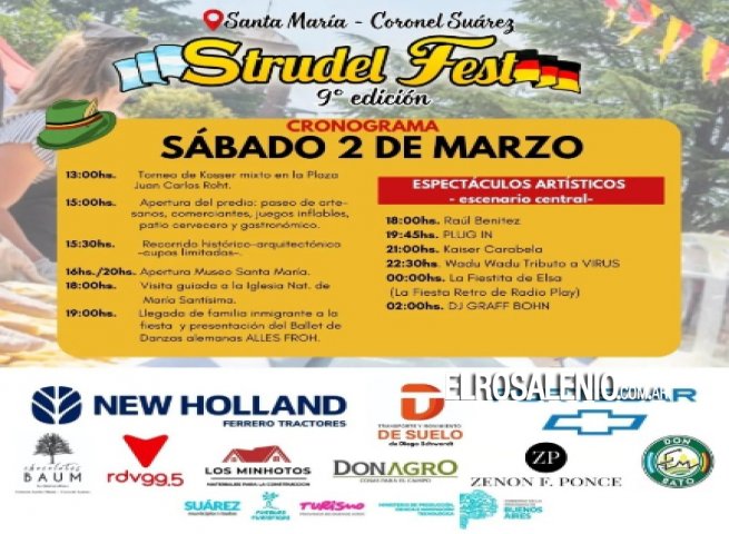 Hoy llega la 9ª Strudel Fest: el desafío del strudel de 70 metros