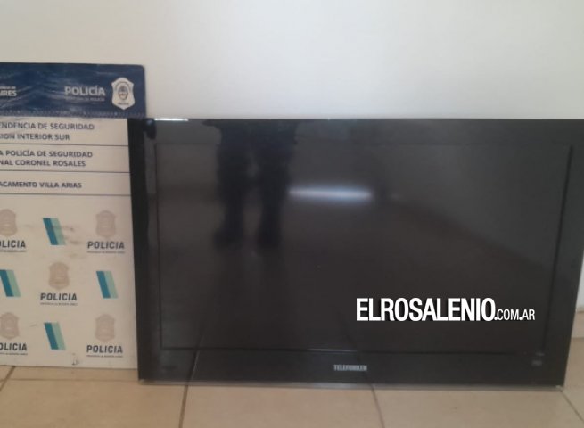  La Policía recuperó un televisor robado a la Escuela de Villa del Mar