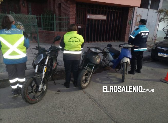 En operativos de Policía, Tránsito y Vialidad secuestraron 3 motos por distintas infracciones