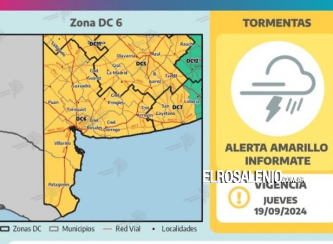 El SMN anunció intensidad de lluvia y viento