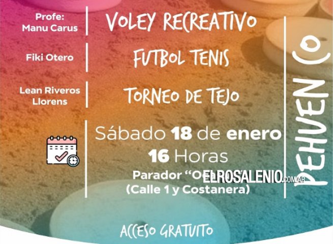 Actividades Recreativas en los balnearios para este finde