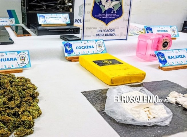Secuestraron más de un kilo de cocaína, marihuana y dinero en un domicilio de Ciudad Atlántida