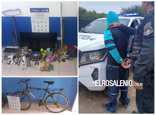 Secuestraron varios elementos sustraídos en un robo y un hurto en viviendas de Villa Arias