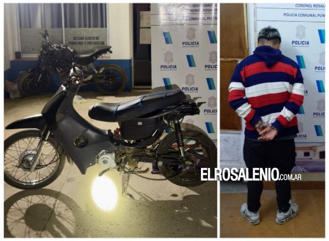 Aprehendieron a dos jóvenes, de 20 y 17 años, por circular a bordo de una moto robada