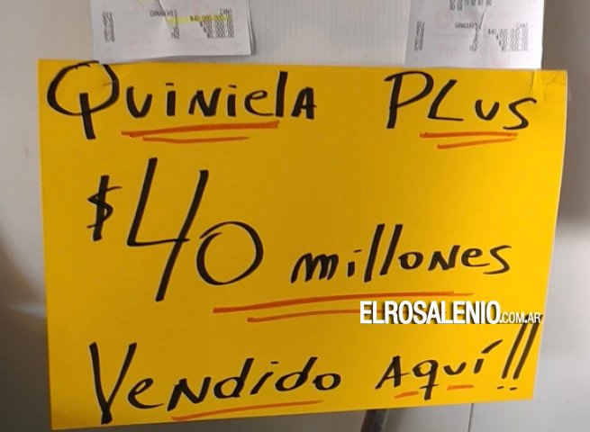 Puntaltense ganó 40 millones de pesos en la Quiniela Plus