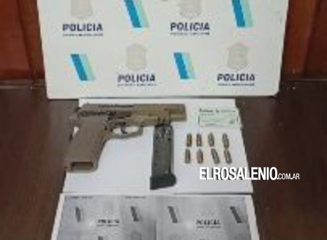 Allanamiento por amenazas agravadas: secuestraron una pistola 9 mm 