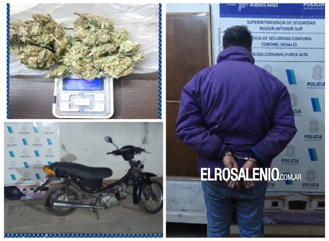 Retenidos por infracción de tránsito, fueron aprehendidos con marihuana