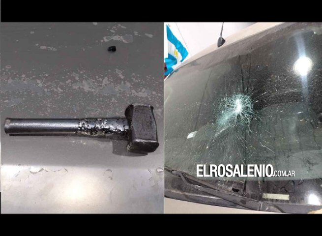 Cayó “la loca del martillo“: destrozó una camioneta e hirió al dueño de un taller