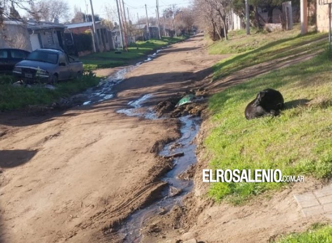 Piden intervención de ABSA y el Municipio por derrame cloacal en 14 cuadras en Nueva Bahía