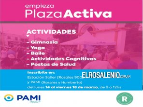 Inicia la inscripción para el Programa “Plaza Activa“