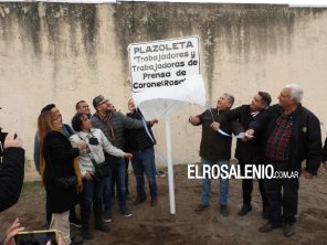 Quedó inaugurada la Plazoleta de los Trabajadores y Trabajadoras de Prensa de Coronel Rosales