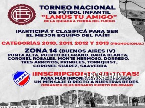 El Club Rosario Puerto Belgrano será sede regional del Torneo Nacional “Lanús Tu Amigo”