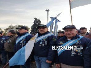 Día de la Bandera: Veteranos de Malvinas rosaleños dieron el presente en Rosario