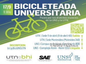 UNS: Invitan este sábado a una Bicicleteada Universitaria