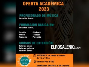 Presentan el Profesorado de Música 2023 en Cepeac