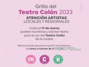 El Teatro Colón recibe inscripciones de artistas locales y regionales para espectáculos de 2023 