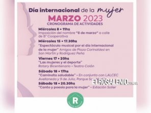 Cronograma de actividades por el Día Internacional de la Mujer
