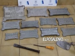 Dos personas detenidas por robo de placas de cobre del cementerio bahiense