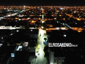Colocaron luminarias LED en las calles Urquiza y 25 de mayo