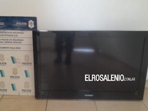  La Policía recuperó un televisor robado a la Escuela de Villa del Mar