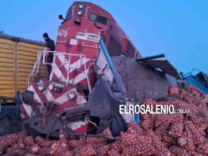 Un tren embistió el acoplado de un camión en Médanos