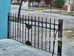Fuerte granizada cayó este mediodía en Punta Alta, luego de pasar por Pehuen Co