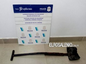 Aprehendido por agredir a su hermana con una pala