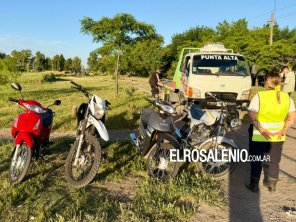 Secuestraron 14 motos y 1 auto en operativos realizados ayer a la tarde