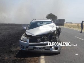 Accidente en Ruta 3: tres personas hospitalizadas tras un choque frontal