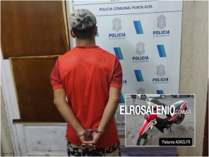 Fue aprehendido a bordo de una moto que había robado horas antes 