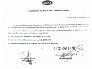 Asamblea de la Asociación de Médicos de Coronel Rosales