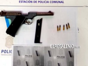Secuestraron un revólver y aprehendieron a un hombre con paradero actívo