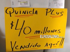 Puntaltense ganó 40 millones de pesos en la Quiniela Plus