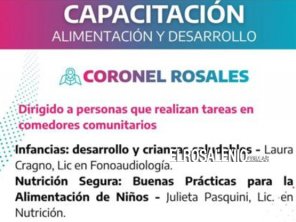Capacitación sobre alimentación y desarrollo en Coronel Rosales