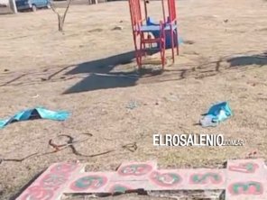 Denuncian destrozos en Plaza de las Infancias en Nueva Bahía Blanca
