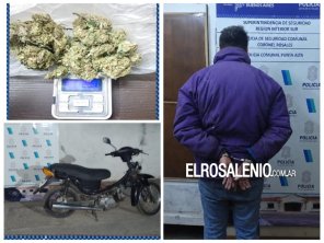 Retenidos por infracción de tránsito, fueron aprehendidos con marihuana