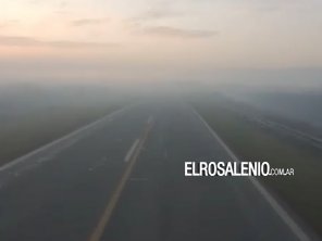 Humo por incendio en el basural reduce visibilidad en Ruta 249