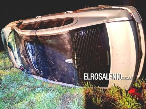 Vuelco en la Ruta 249: un hombre fue trasladado al hospital